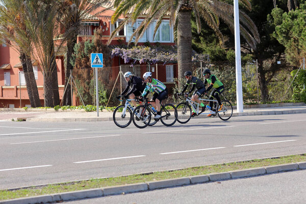 Castellon Spain April 2022 Cycling Team Training Resort Town High — ストック写真