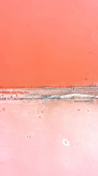 Vista Aérea Del Lago Salado Con Agua Rosa Laguna Sivash —  Fotos de Stock
