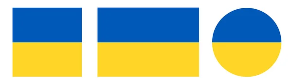 Ukraine Flag Flag Ukraine National Symbol Square Shape Ukrainian Flag — Stok Foto