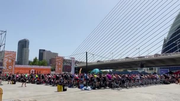 Valencia Spain June 2022 Sports Day Valencia Lot People Engaged — Vídeo de Stock