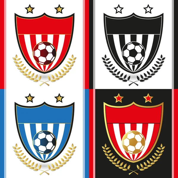 Fútbol - Emblemas de fútbol — Archivo Imágenes Vectoriales