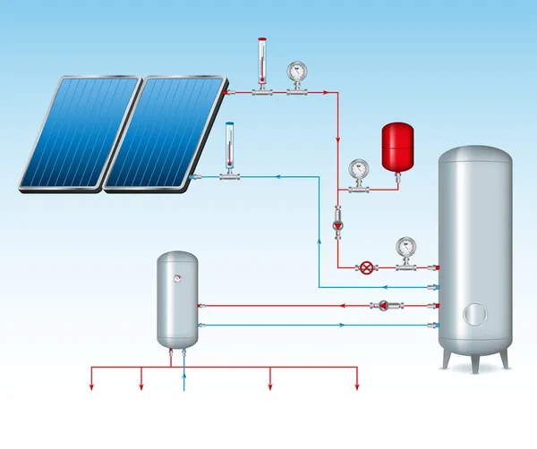 Sluneční energie sheme — Stockový vektor