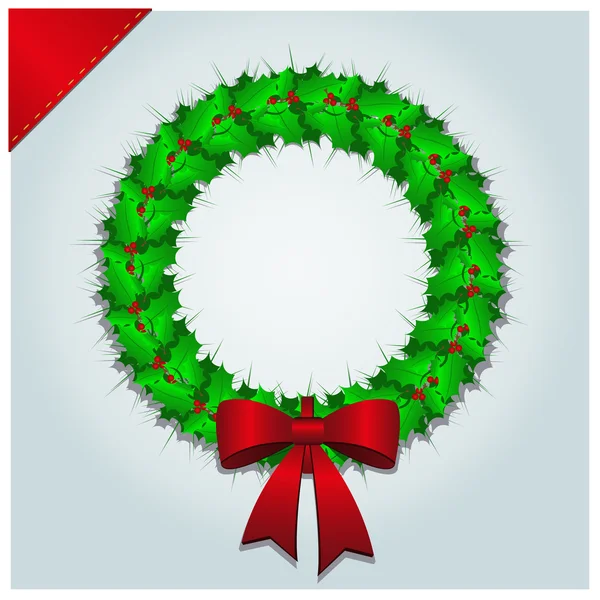 Christmas Wreath — Stock Vector