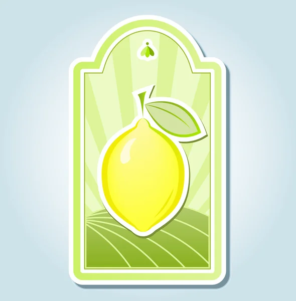 Limon etiketi — Stok Vektör