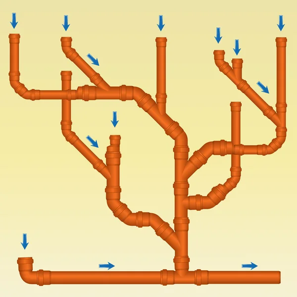 Rioolsysteem — Stockvector