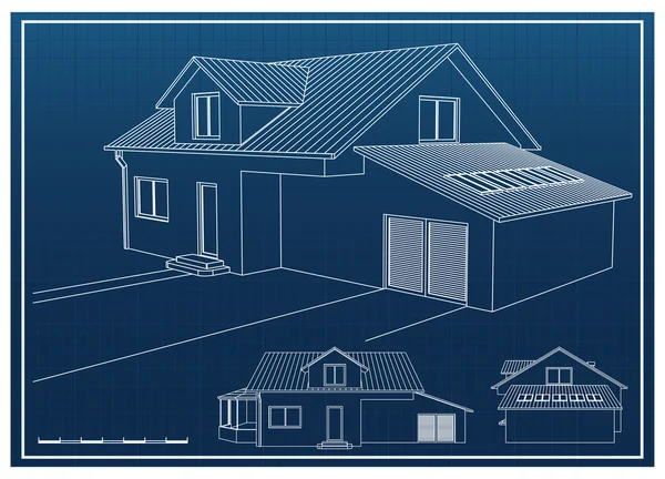 房子的蓝图 — 图库矢量图片