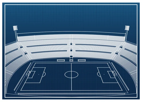 Fútbol - Estadio de fútbol — Archivo Imágenes Vectoriales