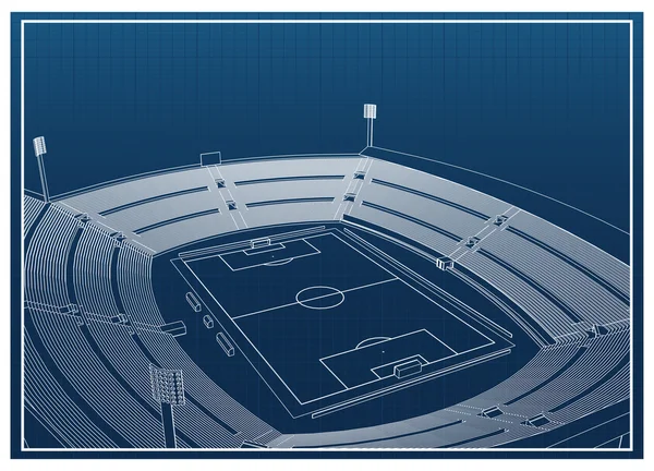 Futebol - Estádio de futebol —  Vetores de Stock