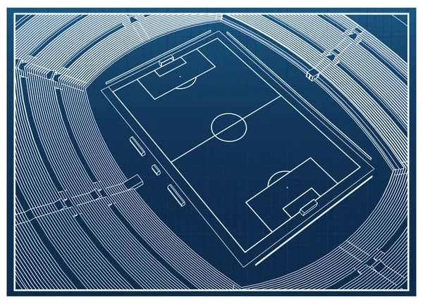 Voetbal - voetbalstadion — Stockvector