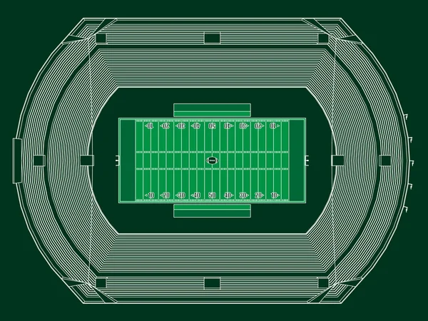 Estádio de futebol americano — Vetor de Stock