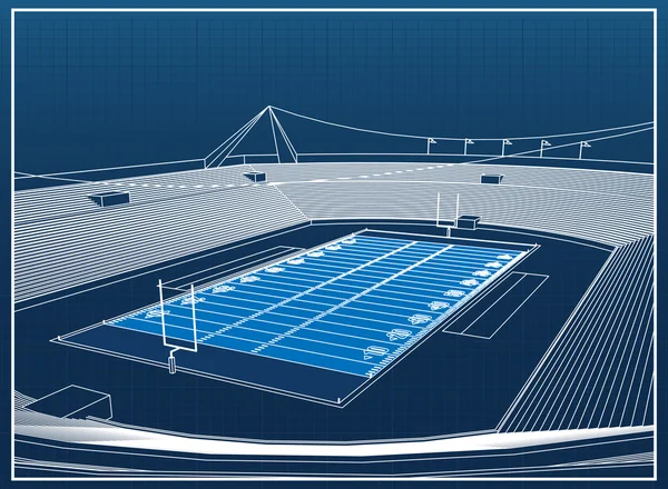 Estadio de fútbol americano — Vector de stock