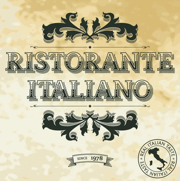 Restaurante italiano — Vector de stock