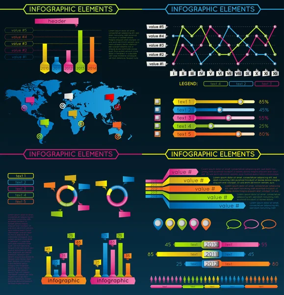 Elementos infográficos — Archivo Imágenes Vectoriales