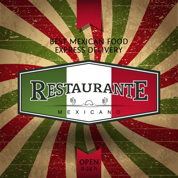 Restaurante Mexicano — Archivo Imágenes Vectoriales