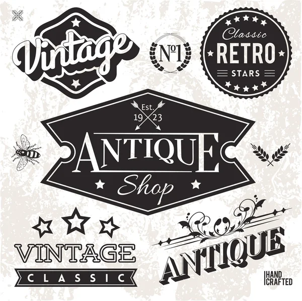 Étiquettes vintage — Image vectorielle