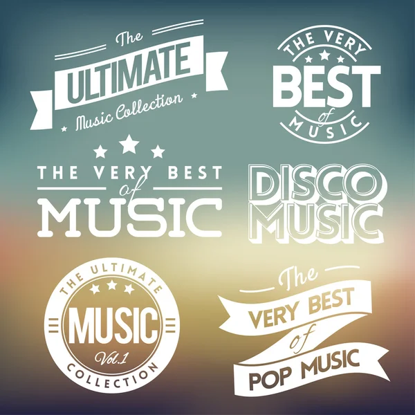 Music Labels vol.3 — Stock Vector