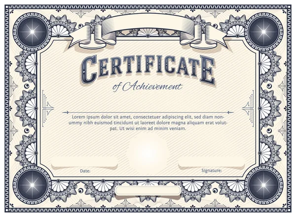 Modelo de certificado ou diploma —  Vetores de Stock