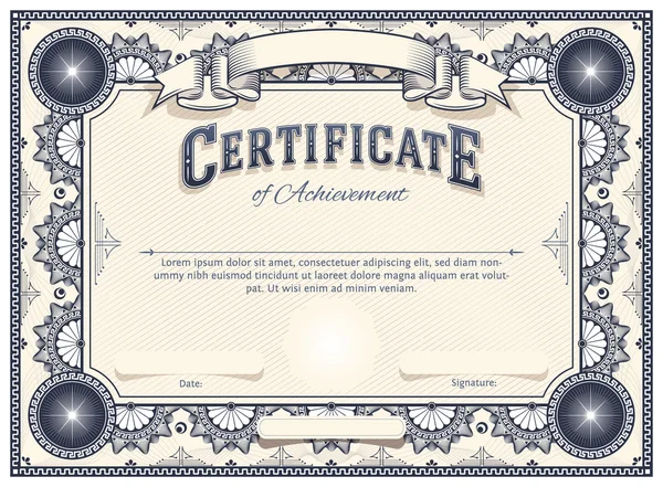 Certificaat of diploma sjabloon — Stockvector