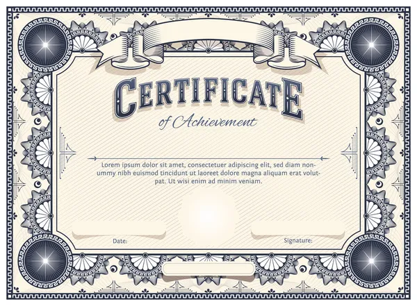 Modello di certificato o diploma Vettoriale Stock