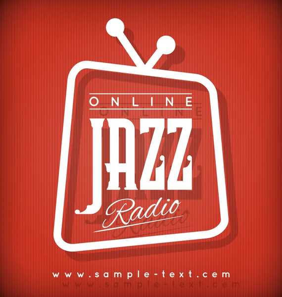 Radio jazz — Vettoriale Stock