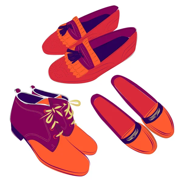 Set di scarpe da donna — Vettoriale Stock