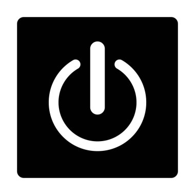 Açılıp kapatma düğmesi simgesi resimlere göre siyah arkaplan çiziminde izole edildi. Açılıp kapatma simgesi 