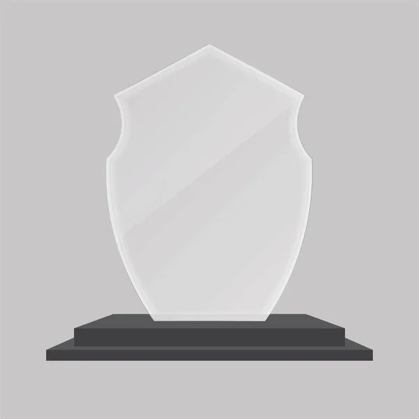 Trophée Verre Mockup Award Vector Crystal Mockup — Image vectorielle