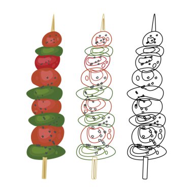 Et çubukları görüntüsü. Çubukta Çin yemeği, Çin yemeği.