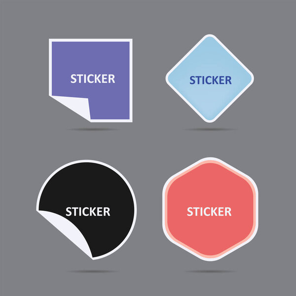 Sticker mock up design template