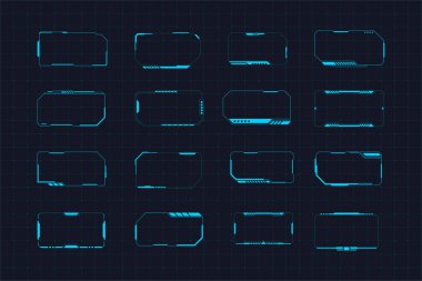 Karanlık arkaplanda gölge simgeleri olan modern Siber grafik tasarımı