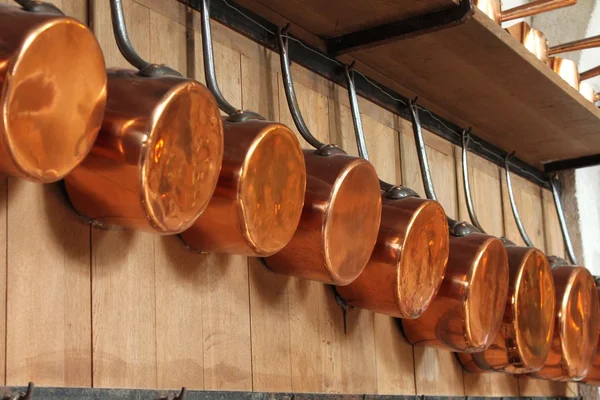 Bakır tencere yemek için hazır