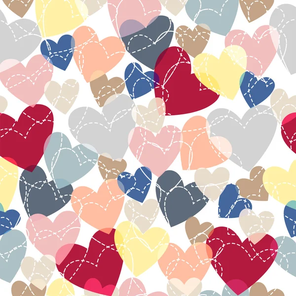 Muitos corações coloridos 2 — Vetor de Stock