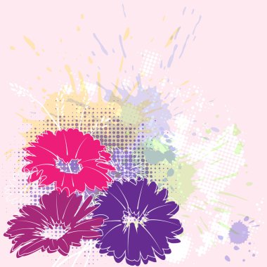 çiçek pembe grunge arka plan