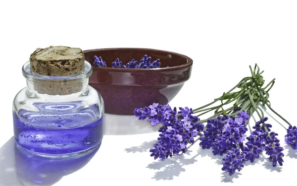 Lavendel och body gel — Stockfoto