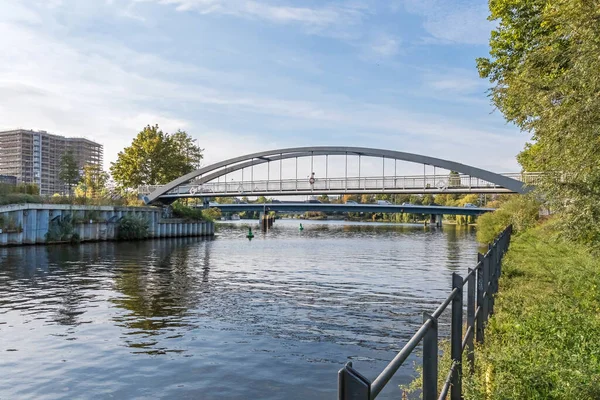 Βερολίνο Γερμανία Σεπτεμβρίου 2022 Ατσάλι Καμάρα Γέφυρα Kieler Πάνω Από — Φωτογραφία Αρχείου