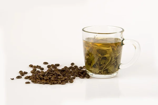 Green tea and coffee — Stock Photo, Image