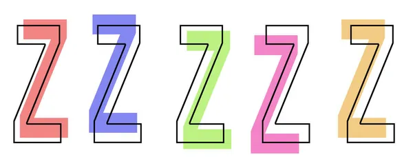 用于在织物或横幅和T恤衫上印刷的色差为白色背景的希斯特字母Z 装饰字体或字母 — 图库照片