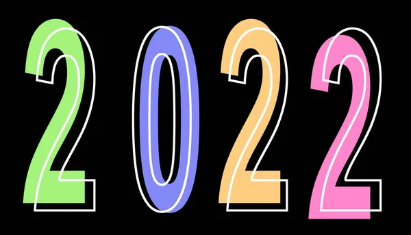 2022 Μαύρο Φόντο Για Εκτύπωση Shirts Και Πανό Γραμματοσειρά Για — Φωτογραφία Αρχείου