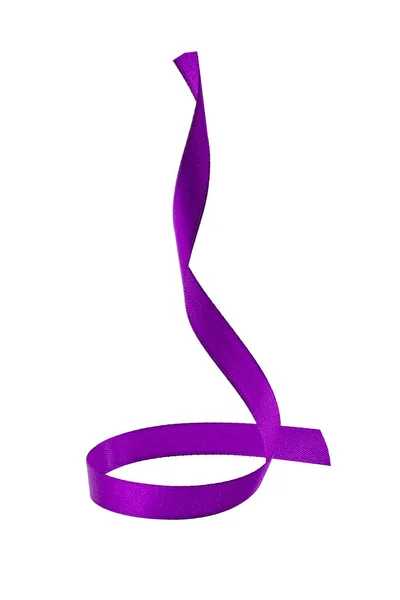 Красива Фіолетова Стрічка Ізольована Білому Вертикальному Каркасі — стокове фото