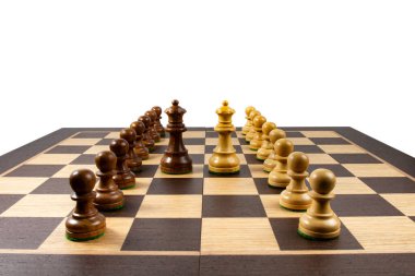 Satranç tahtası iş dünyasında çatışma ve rekabet kavramı, metin için yer