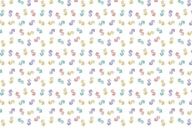 Dolar iş sembolleri şablonu, kârlı iş kavramı
