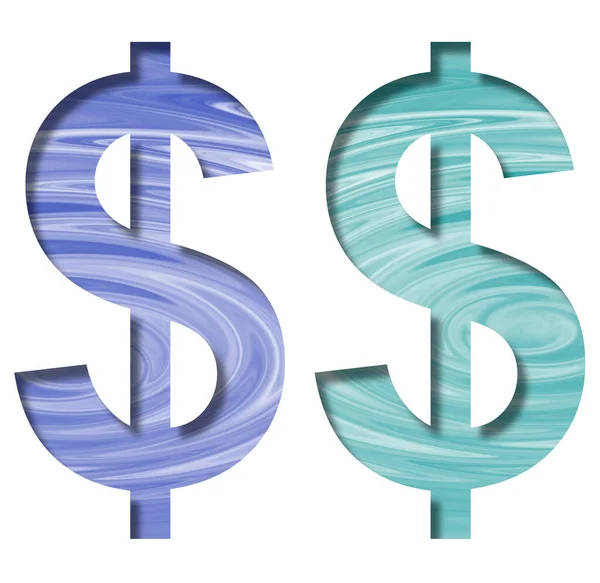 Dollar Geld Business Symbol Aus Weißem Papier Ausgeschnitten Auf Dem — Stockfoto
