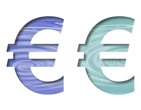 Euro Geld Business Symbol Ist Aus Weißem Papier Auf Dem — Stockfoto