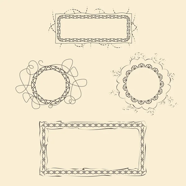 Set of Four Frames — Stock Vector