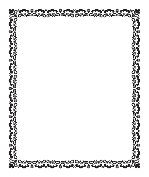 Floral isolated frame — Stock Vector