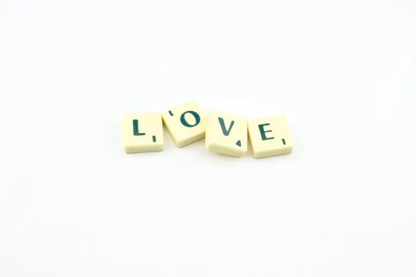 Amor concepto scrabble letras —  Fotos de Stock
