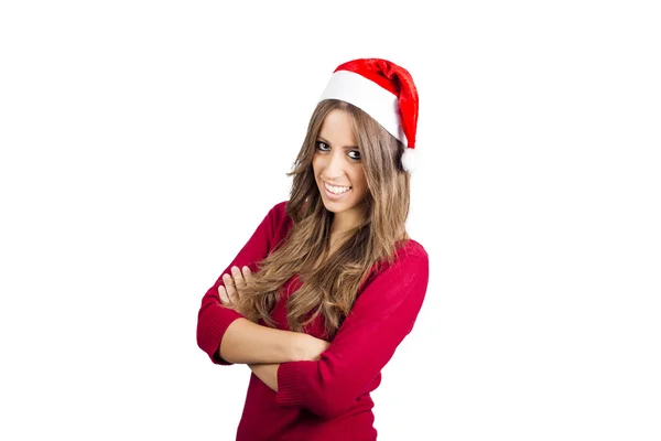 Fashion Christmas girl smiling — Stock Photo, Image