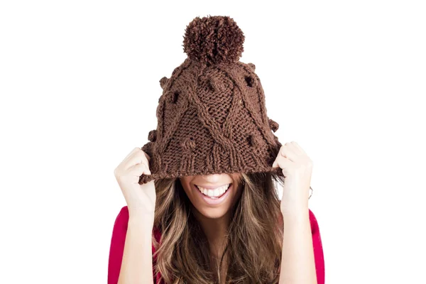 Fashion Christmas girl with bonnet — Stock Photo, Image