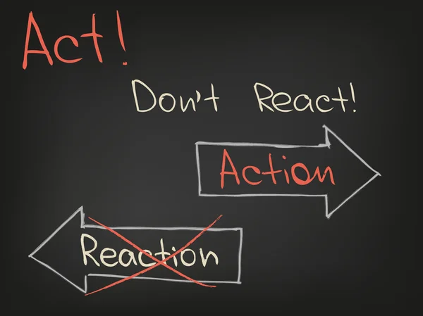 Act Don 't React — стоковый вектор