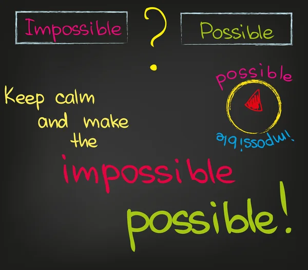 Posible vs imposible — Archivo Imágenes Vectoriales